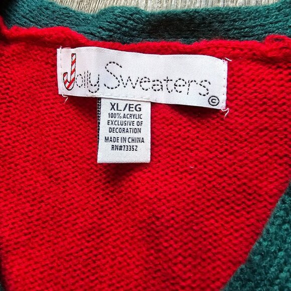 Jolly Sweaters Christmas Extra Large Holiday Winter Gingerbread Man house Xmas - Picture 3 of 15